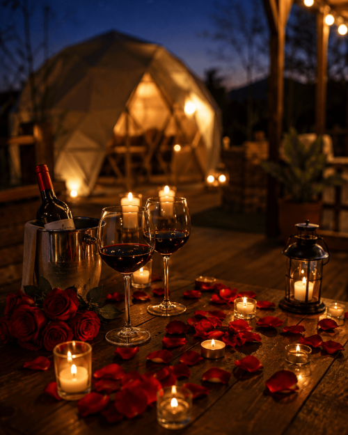 velas y vino