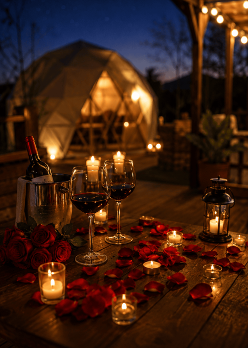 velas y vino